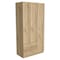 Tuhome Austral 3 Door Armoire with Drawers, Shelves, and Hanging Rod, Light Oak/Black CDW6598 - alternate 8